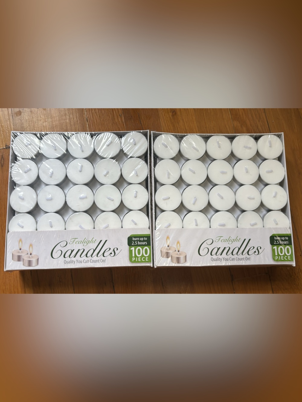 Tealight Candles 100-Pack - White - Picture 4 of 4